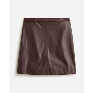 J. Crew Trouser Mini Skirt in Faux Leather - 16